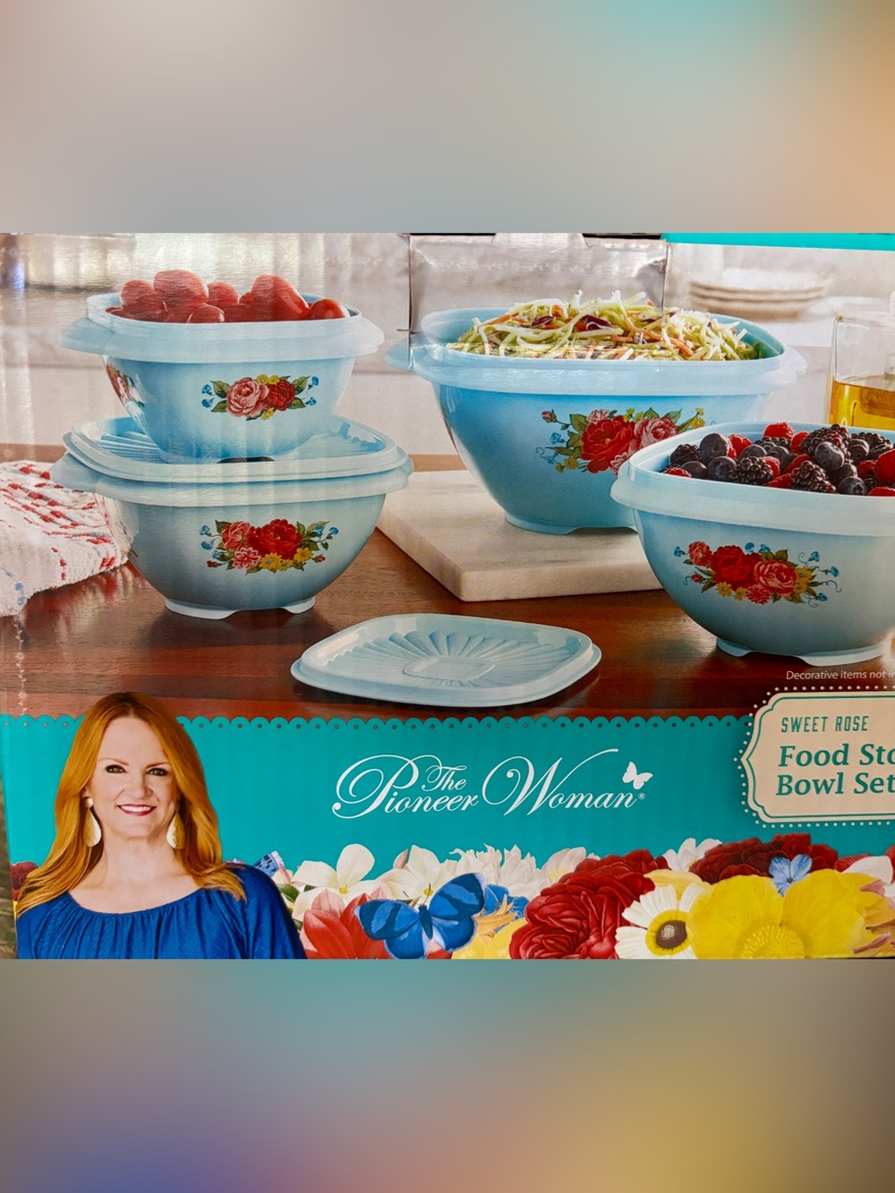 🔥FINAL OFFER🔥 Pioneer Woman 8-Pc Sweet Romance Food Storage Bowl Set -Micro Safe - Picture 5 of 5